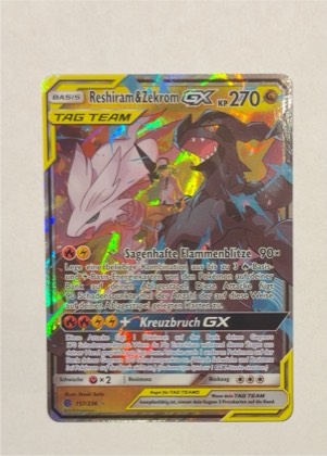 Reshiram & Zekrom GX, graded 9.5