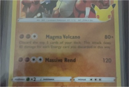 Team Magma's Groudon EX, graded 5.0