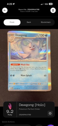 Dewgong, graded 8.5