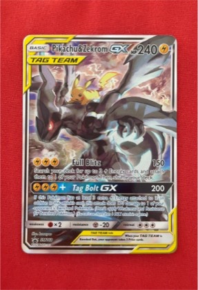 Pikachu & Zekrom GX, graded 8.5
