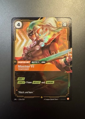 Master Yi - Tempered (Alternate Art), graded 9.0