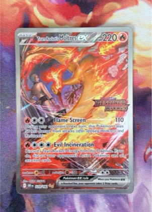 Team Rocket's Moltres ex, graded 9.5