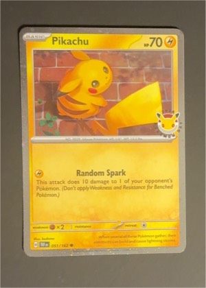 Pikachu - 051/162 (Cosmo Holo), graded 9.5