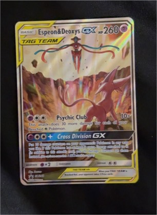 Espeon & Deoxys GX, graded 8.5