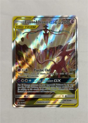Espeon & Deoxys GX, graded 8.0