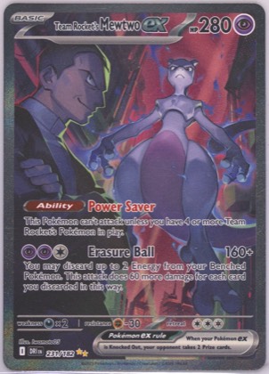 Team Rocket's Mewtwo ex, graded 8.0