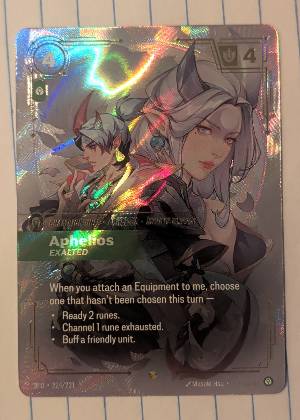 Aphelios - Exalted (Overnumbered), graded 9.0
