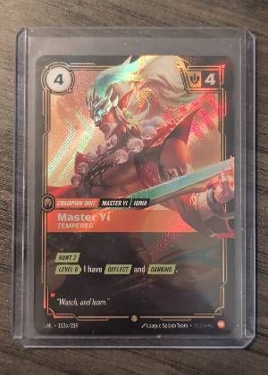 Master Yi - Tempered (Alternate Art), graded 9.0