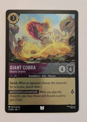 Giant Cobra - Ghostly Serpent, graded 9.0