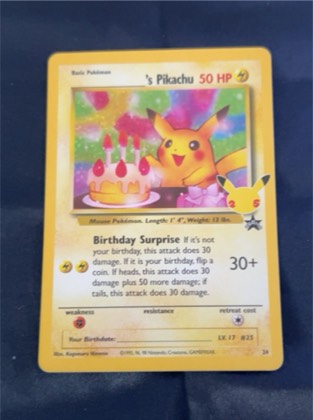 ______'s Pikachu, graded 7.5