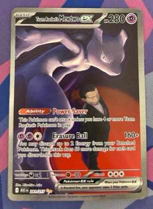 Team Rocket's Mewtwo ex, graded 9.5