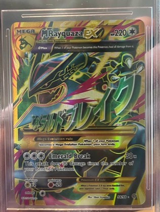 M Rayquaza EX (Shiny Full Art), graded 9.5