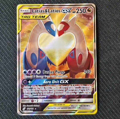 Latias & Latios GX (Alternate Full Art), graded 9.5