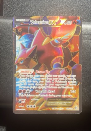 Volcanion EX (Full Art), graded 2.5
