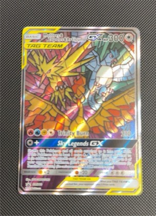 Moltres & Zapdos & Articuno GX, graded 8.0