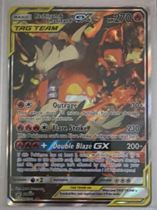 Reshiram & Charizard GX - SM201, graded 9.5