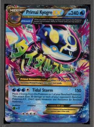 Primal Kyogre EX (Alpha), graded 3.5