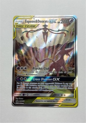 Espeon & Deoxys GX - SM240, graded 2.5