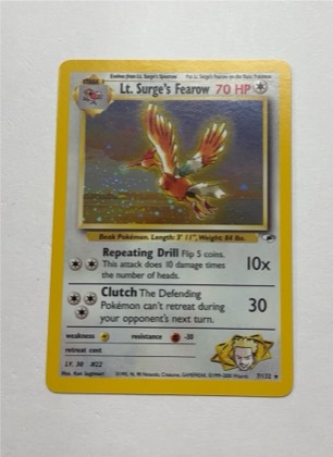 Lt. Surge's Fearow, graded 7.0