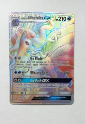 Alolan Ninetales GX (Secret), graded 9.0