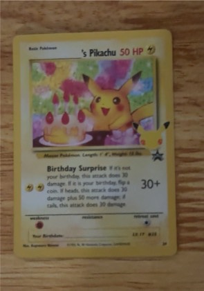 ______'s Pikachu, graded 4.5