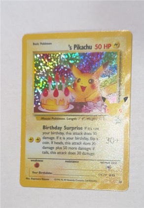 ______'s Pikachu, graded 2.5