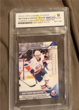 Matthew Schaefer Rookie Commemorative, graded 10.0