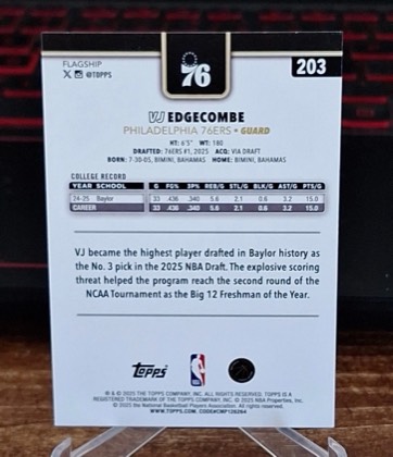VJ Edgecombe, graded 9.5
