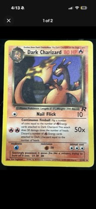 Dark Charizard, graded 3.5