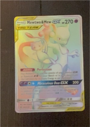Mewtwo & Mew GX (Secret), graded 9.0