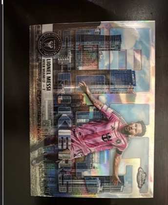 2025 Topps Chrome MLS Lionel Messi Refractor, graded 8.5