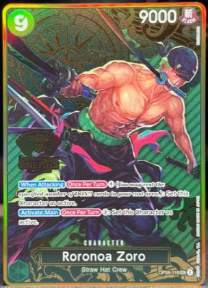 Roronoa Zoro, graded 9.5