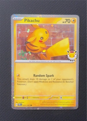 Pikachu - 051/162 (Cosmo Holo), graded 10.0