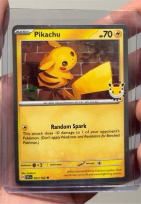 Pikachu - 051/162 (Cosmo Holo), graded 10.0