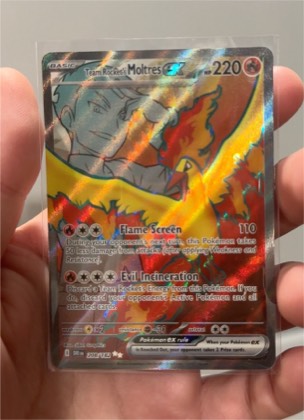Team Rocket's Moltres ex, graded 9.5