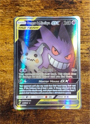 Gengar & Mimikyu GX (Alternate Full Art), graded 9.5