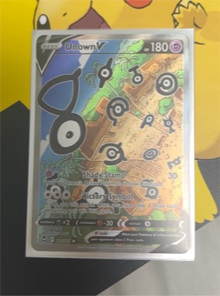 Unown V (Alternate Full Art), graded 9.5
