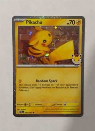 Pikachu - 051/162 (Cosmo Holo), graded 10.0