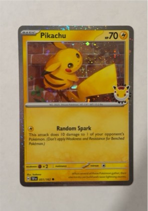 Pikachu - 051/162 (Cosmo Holo), graded 10.0