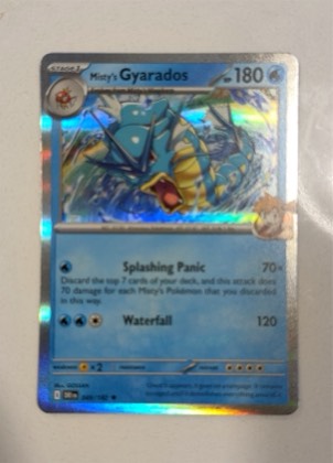Misty's Gyarados (Prerelease), graded 9.5