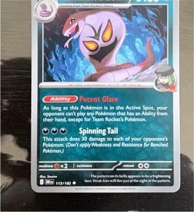 Team Rocket's Arbok, graded 9.5