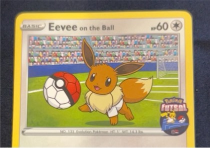 Eevee on the Ball - 002/005 (Pokemon Futsal), graded 9.5