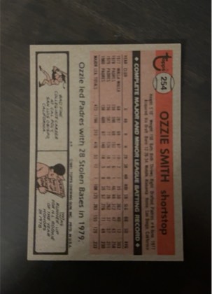 Ozzie Smith, graded 8.5