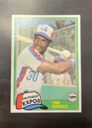 Tim Raines, graded 7.5