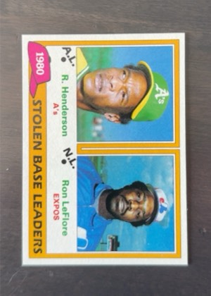 Rickey Henderson / Ron LeFlore graded 7