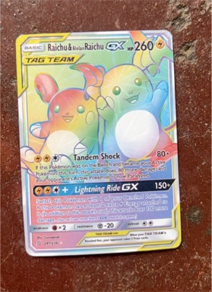 Raichu & Alolan Raichu GX, graded 9.0