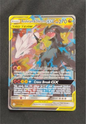Reshiram & Zekrom-GX, graded 8.0