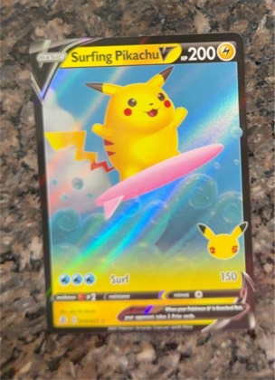 Surfing Pikachu V, graded 9.0