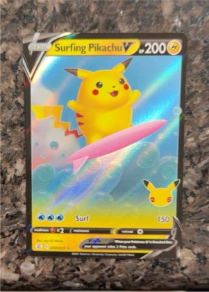Surfing Pikachu V, graded 9.0