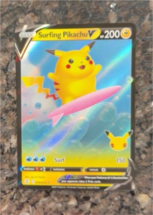 Surfing Pikachu V, graded 6.0